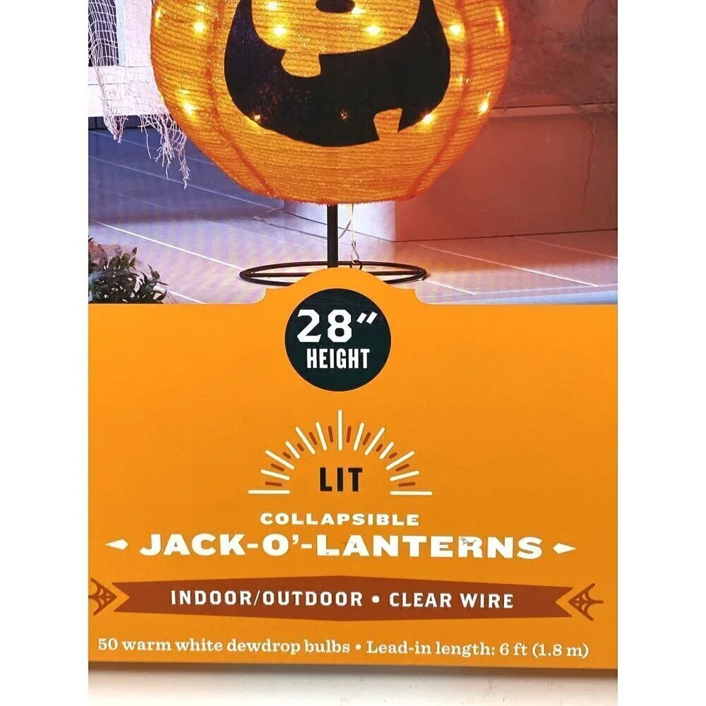 Target 28in LED Collapsible Jack-O'-Lantern Halloween Sculpture Light Hyde & EEK